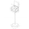 Azar Displays XL Clear Lottery Box, Adjustable Pedestal Floor Stand w/ Pocket, Lock & Keys, Pedestal 206325-CLR - alternate 2